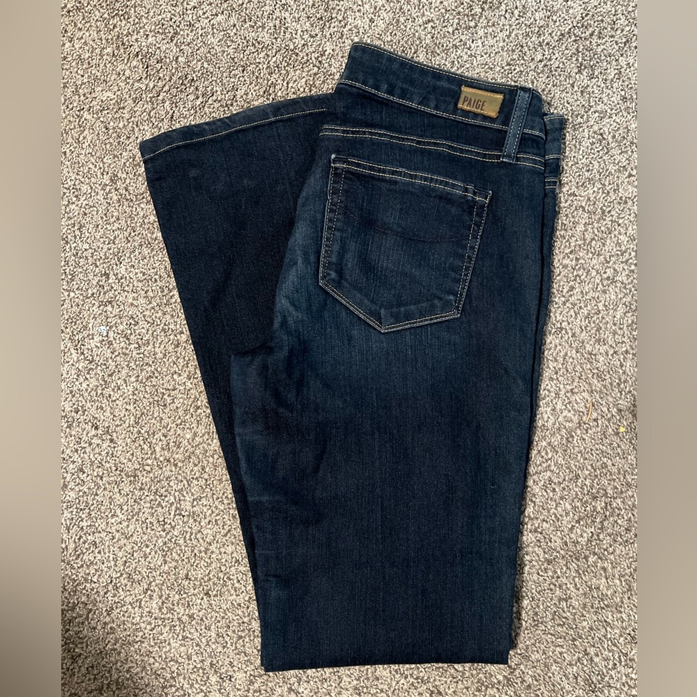 PAIGE Women's Boot Cut Jeans - Dark Blue